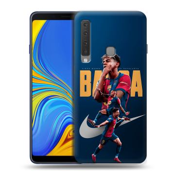Пластиковый чехол на Samsung Galaxy A9 (2018) с принтом Барселона Barca Yamal Пластиковый чехол на Samsung Galaxy A9 (2018) с принтом Барселона Barca Yamal