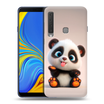 Пластиковый чехол на Samsung Galaxy A9 (2018) с принтом милая панда Пластиковый чехол на Samsung Galaxy A9 (2018) с принтом милая панда
