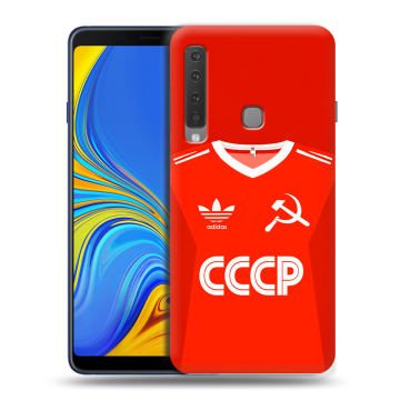 Пластиковый чехол на Samsung Galaxy A9 (2018) с принтом Флаг Герб СССР Пластиковый чехол на Samsung Galaxy A9 (2018) с принтом Флаг Герб СССР