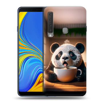 Пластиковый чехол на Samsung Galaxy A9 (2018) с принтом смешная панда Пластиковый чехол на Samsung Galaxy A9 (2018) с принтом смешная панда