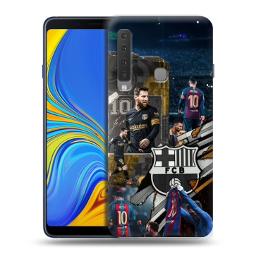 Пластиковый чехол на Samsung Galaxy A9 (2018) с принтом Messi Barcelona Пластиковый чехол на Samsung Galaxy A9 (2018) с принтом Messi Barcelona