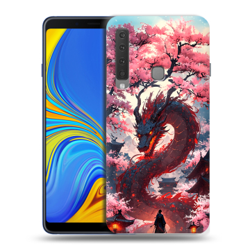 Пластиковый чехол на Samsung Galaxy A9 (2018) с принтом Дракон Японский Пластиковый чехол на Samsung Galaxy A9 (2018) с принтом Дракон Японский