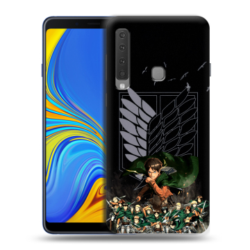 Пластиковый чехол на Samsung Galaxy A9 (2018) с принтом Атака титанов Пластиковый чехол на Samsung Galaxy A9 (2018) с принтом Атака титанов