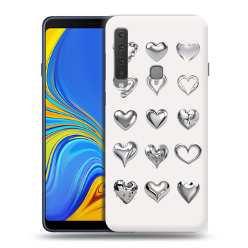 Пластиковый чехол на Samsung Galaxy A9 (2018) с принтом Y2K сердечки Пластиковый чехол на Samsung Galaxy A9 (2018) с принтом Y2K сердечки