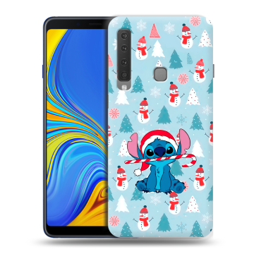 Пластиковый чехол на Samsung Galaxy A9 (2018) с принтом Стич Новый год Пластиковый чехол на Samsung Galaxy A9 (2018) с принтом Стич Новый год