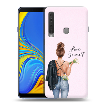 Пластиковый чехол на Samsung Galaxy A9 (2018) с принтом женский Пластиковый чехол на Samsung Galaxy A9 (2018) с принтом женский