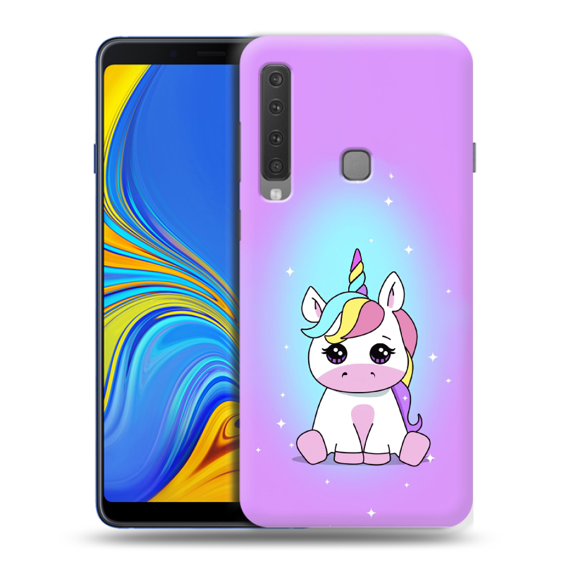 Пластиковый чехол на Samsung Galaxy A9 (2018) с принтом Единорог Пластиковый чехол на Samsung Galaxy A9 (2018) с принтом Единорог