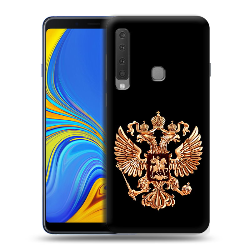 Пластиковый чехол на Samsung Galaxy A9 (2018) с принтом Герб России золотой Пластиковый чехол на Samsung Galaxy A9 (2018) с принтом Герб России золотой