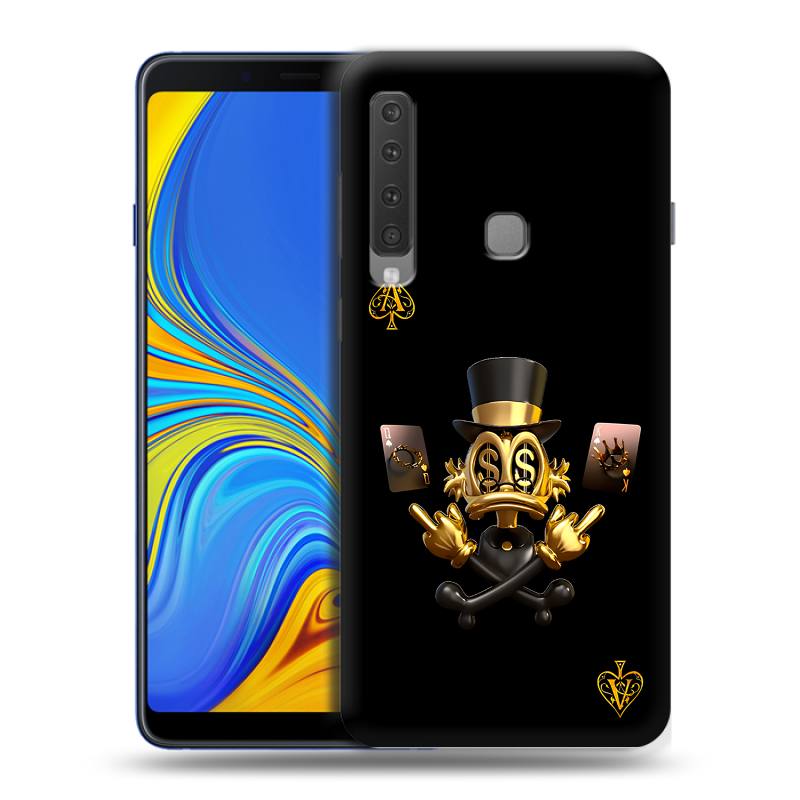 Пластиковый чехол на Samsung Galaxy A9 (2018) с принтом Золотой скрудж макдак Пластиковый чехол на Samsung Galaxy A9 (2018) с принтом Золотой скрудж макдак