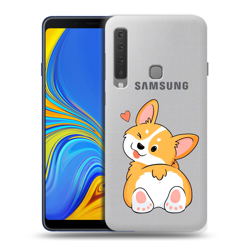 Пластиковый чехол на Samsung Galaxy A9 (2018) с принтом Корги Пластиковый чехол на Samsung Galaxy A9 (2018) с принтом Корги
