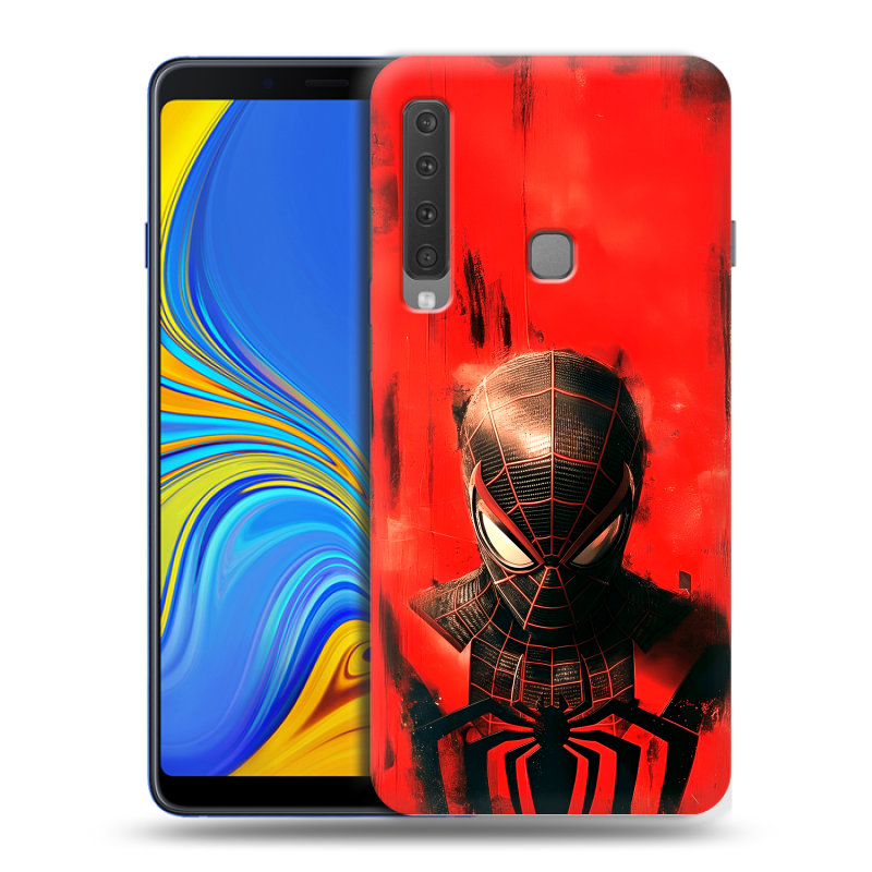 Пластиковый чехол на Samsung Galaxy A9 (2018) с принтом человек паук spiderman Пластиковый чехол на Samsung Galaxy A9 (2018) с принтом человек паук spiderman