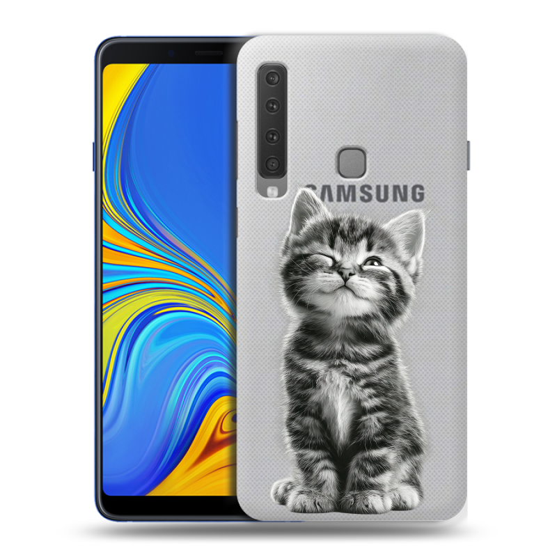 Пластиковый чехол на Samsung Galaxy A9 (2018) с принтом Котенок Пластиковый чехол на Samsung Galaxy A9 (2018) с принтом Котенок