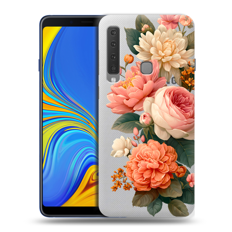 Пластиковый чехол на Samsung Galaxy A9 (2018) с принтом цветы Пластиковый чехол на Samsung Galaxy A9 (2018) с принтом цветы