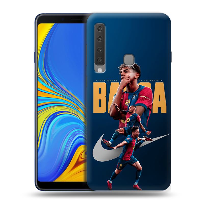 Пластиковый чехол на Samsung Galaxy A9 (2018) с принтом Барселона Barca Yamal Пластиковый чехол на Samsung Galaxy A9 (2018) с принтом Барселона Barca Yamal