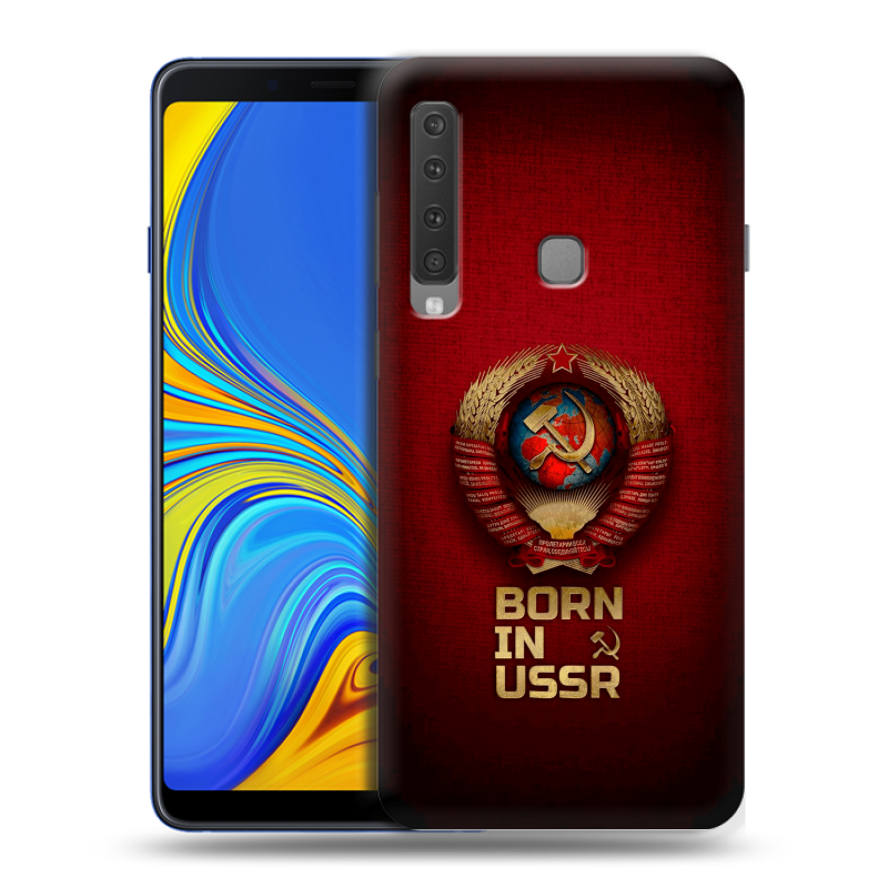 Пластиковый чехол на Samsung Galaxy A9 (2018) с принтом Флаг Герб СССР Пластиковый чехол на Samsung Galaxy A9 (2018) с принтом Флаг Герб СССР