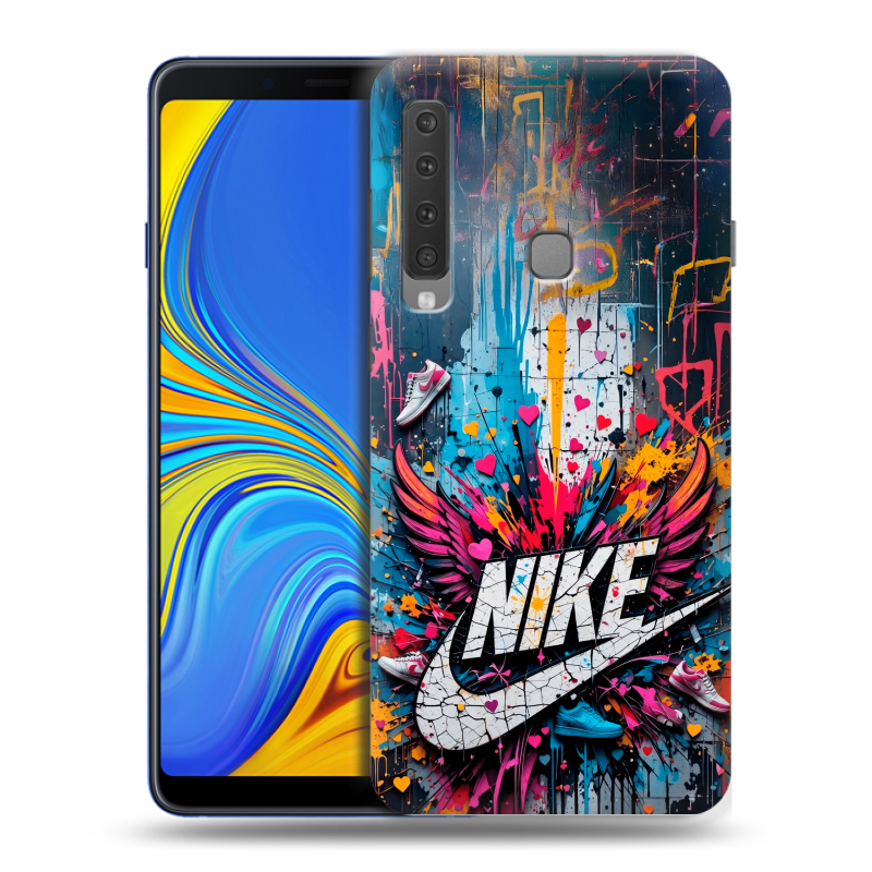 Пластиковый чехол на Samsung Galaxy A9 (2018) с принтом Nike Найк Пластиковый чехол на Samsung Galaxy A9 (2018) с принтом Nike Найк