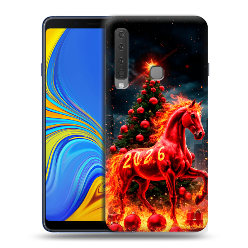 Пластиковый чехол на Samsung Galaxy A9 (2018) с принтом Новый год Пластиковый чехол на Samsung Galaxy A9 (2018) с принтом Новый год