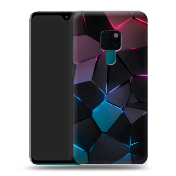 Силиконовый чехол на Huawei Mate 20 с принтом Геометрия неона Силиконовый чехол на Huawei Mate 20 с принтом Геометрия неона