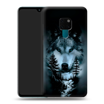 Силиконовый чехол на Huawei Mate 20 с принтом Лесной волк Силиконовый чехол на Huawei Mate 20 с принтом Лесной волк