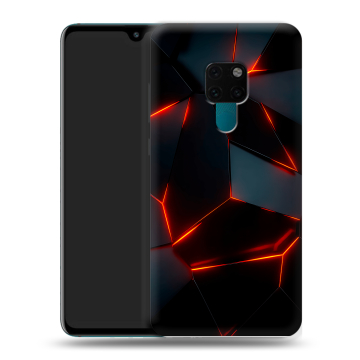 Силиконовый чехол на Huawei Mate 20 с принтом Яркие абстракции