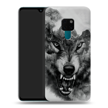Силиконовый чехол на Huawei Mate 20 с принтом Волк Силиконовый чехол на Huawei Mate 20 с принтом Волк