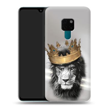 Силиконовый чехол на Huawei Mate 20 с принтом Лев с короной