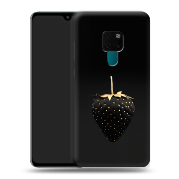 Силиконовый чехол на Huawei Mate 20 с принтом Черная клубника Силиконовый чехол на Huawei Mate 20 с принтом Черная клубника