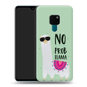 Силиконовый чехол на Huawei Mate 20 с принтом Лама Силиконовый чехол на Huawei Mate 20 с принтом Лама