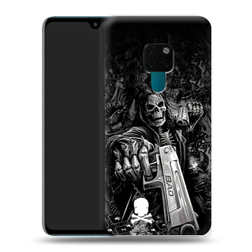 Силиконовый чехол на Huawei Mate 20 с принтом Скелет