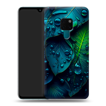 Силиконовый чехол на Huawei Mate 20 с принтом Листья Силиконовый чехол на Huawei Mate 20 с принтом Листья