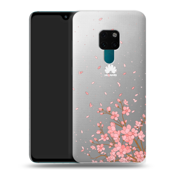 Силиконовый чехол на Huawei Mate 20 с принтом Ветка сакуры