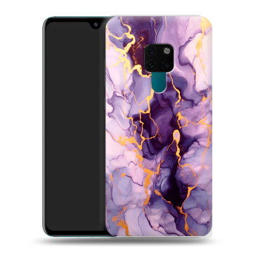 Силиконовый чехол на Huawei Mate 20 с принтом Мрамор