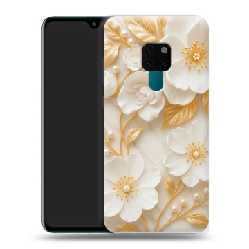 Силиконовый чехол на Huawei Mate 20 с принтом Цветы