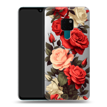 Силиконовый чехол на Huawei Mate 20 с принтом Розы