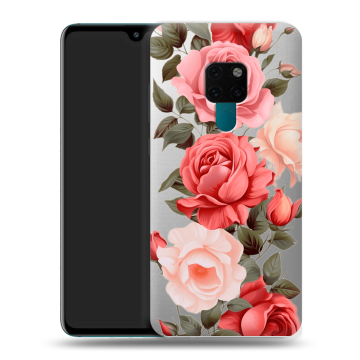 Силиконовый чехол на Huawei Mate 20 с принтом Розы