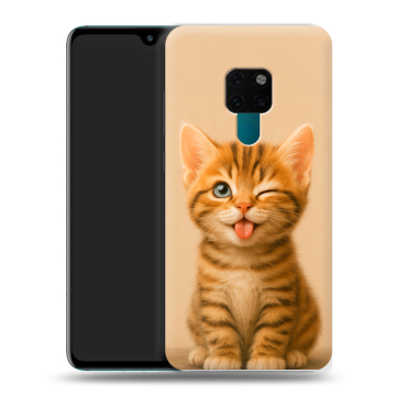 Силиконовый чехол на Huawei Mate 20 с принтом котенок
