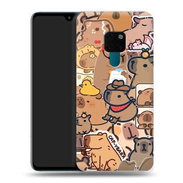 Силиконовый чехол на Huawei Mate 20 с принтом капибара