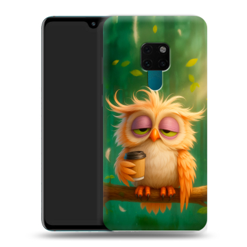 Силиконовый чехол на Huawei Mate 20 с принтом сова Силиконовый чехол на Huawei Mate 20 с принтом сова