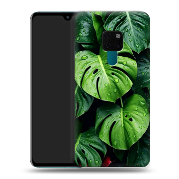 Силиконовый чехол на Huawei Mate 20 с принтом Листья
