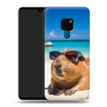 Силиконовый чехол на Huawei Mate 20 с принтом Капибара Силиконовый чехол на Huawei Mate 20 с принтом Капибара