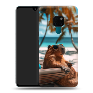 Силиконовый чехол на Huawei Mate 20 с принтом Капибара