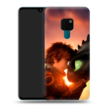 Силиконовый чехол на Huawei Mate 20 с принтом Как приручить дракона