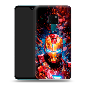 Силиконовый чехол на Huawei Mate 20 с принтом Железный человек Ironman