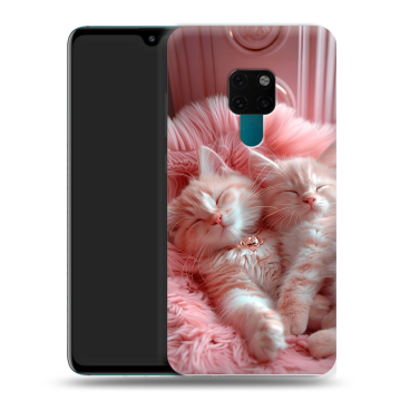 Силиконовый чехол на Huawei Mate 20 с принтом котята котики