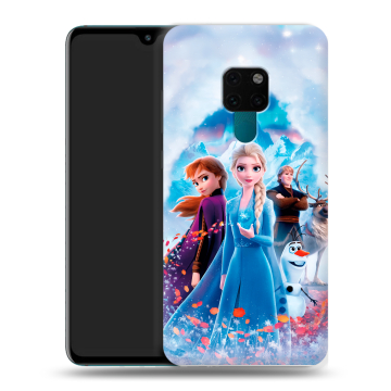 Силиконовый чехол на Huawei Mate 20 с принтом Холодное сердце Frozen