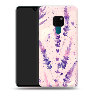 Силиконовый чехол на Huawei Mate 20 с принтом цветы лаванда