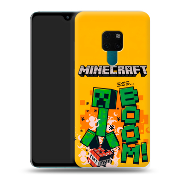 Силиконовый чехол на Huawei Mate 20 с принтом Майнкрафт Minecraft