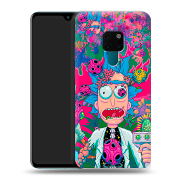 Силиконовый чехол на Huawei Mate 20 с принтом Рик и Морти Rick Morty