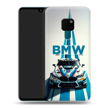 Силиконовый чехол на Huawei Mate 20 с принтом БМВ BMW
