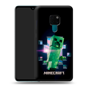 Силиконовый чехол на Huawei Mate 20 с принтом Майнкрафт Minecraft